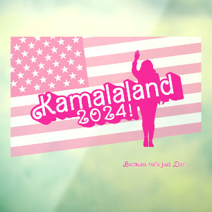"Hi Kamala" – Muursticker (slogan A) Raamsticker
