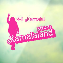 "Hi Kamala" – Muursticker (tagline B) Raamsticker