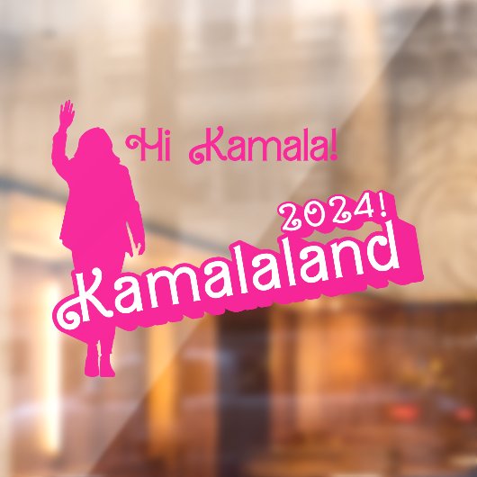 "Hi Kamala" – Muursticker (tagline B) Raamsticker (Vel 2)
