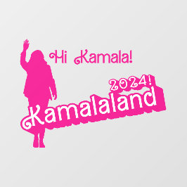 "Hi Kamala" – Muursticker (tagline B) Raamsticker