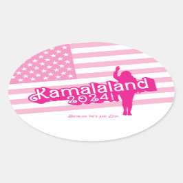 "Hi Kamala" – Ovale Sticker (tagline A)