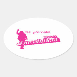 "Hi Kamala" – Ovale Sticker (tagline B)