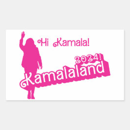"Hi Kamala" – Rectangle Sticker (tagline B)