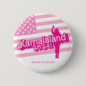 "Hi Kamala" – Ronde Button (tagline A) (Voorkant)