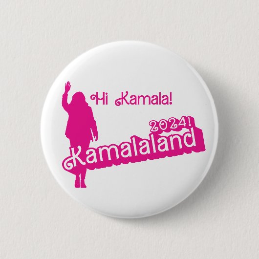"Hi Kamala" – Ronde Button (tagline B) (Voorkant)