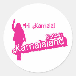 "Hi Kamala" – Ronde Sticker (tagline B)