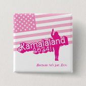 "Hi Kamala" – Square Button (tagline A) (Voorkant)
