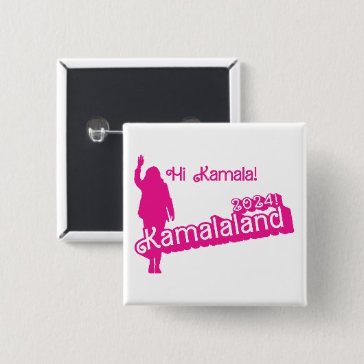 "Hi Kamala" – Square Button (tagline B) (Voorkant /achterkant)