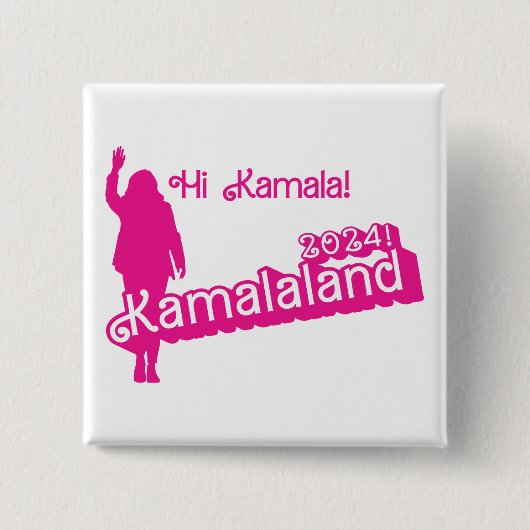 "Hi Kamala" – Square Button (tagline B) (Voorkant)