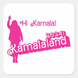 "Hi Kamala" – Square Sticker (tagline B)