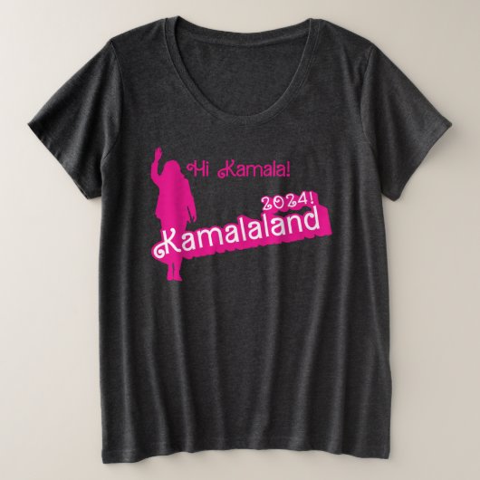 "Hi Kamala" – Vrouwen + T-shirt (slogan B) (Design voorkant)