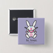 Hi Loser Vierkante Button 5,1 Cm (Voorkant /achterkant)