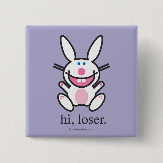Hi Loser Vierkante Button 5,1 Cm (Voorkant)