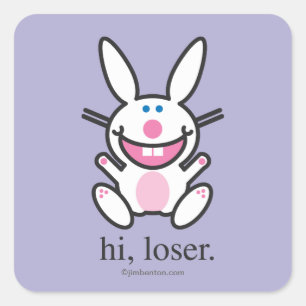 Hi Loser Vierkante Sticker