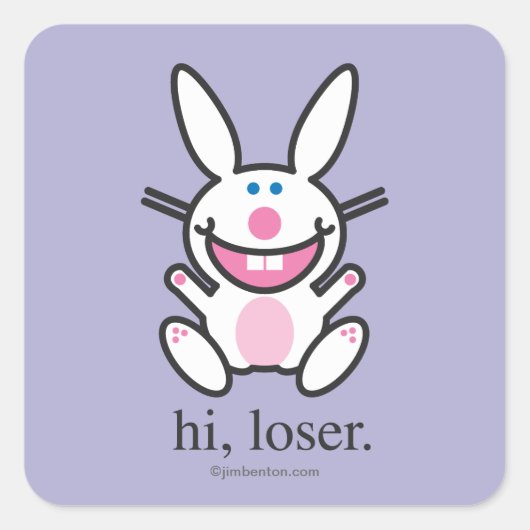 Hi Loser Vierkante Sticker (Voorkant)