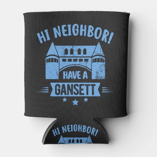 Hi Neighbor Have A Gansett Retro Style Gifts Blikjeskoeler (Voorkant)