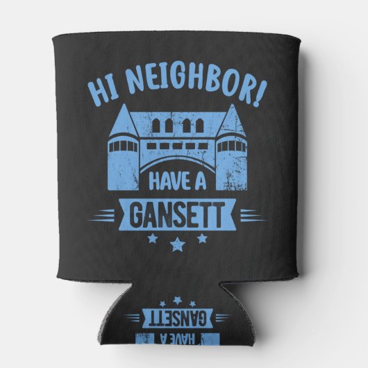 Hi Neighbor Have A Gansett Retro Style Gifts Blikjeskoeler (Achterkant)