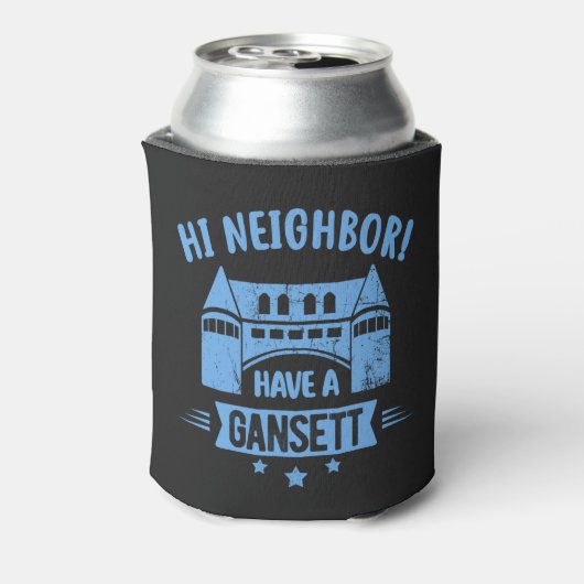 Hi Neighbor Have A Gansett Retro Style Gifts Blikjeskoeler (Blikje Achterkant)