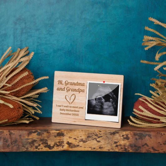 Hi oma en opa Foto Echografie Lijst Fotoplaat (Zijkant)
