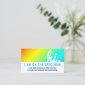 hi ON THE AUTISM SPECTRUM medisch dossier Visitekaartje (Staand voorkant)