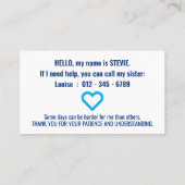 hi ON THE AUTISM SPECTRUM medisch dossier Visitekaartje (Achterkant)