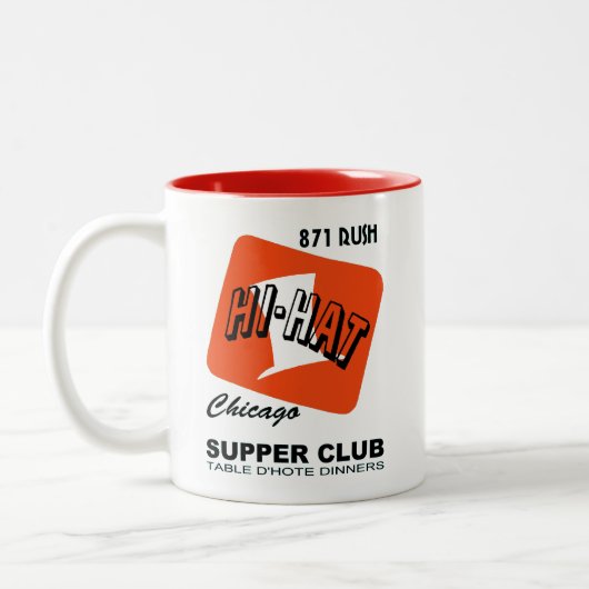 Hi-Pet Supper Club, Rush St., Chicago, IL Tweekleurige Koffiemok (Links)