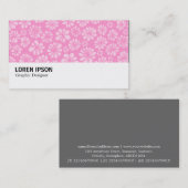 Hi-Phi - 0100 - Roze Floral Visitekaartje (Voorkant / Achterkant)