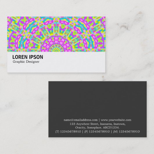 Hi-Phi - 0120 - Colorful Kaleidoscope Visitekaartje (Voorkant / Achterkant)