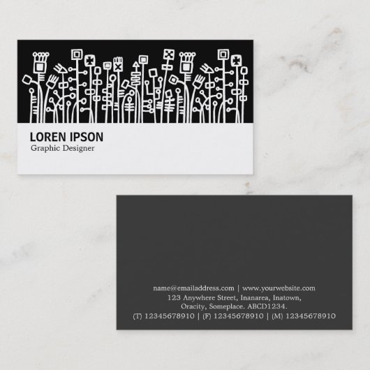 Hi-Phi - 0126 - Cyber Garden 01 Visitekaartje (Voorkant / Achterkant)