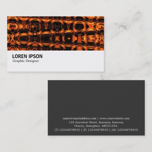 Hi-Phi - 0135 - Abstracte vlam 03 Visitekaartje (Voorkant / Achterkant)