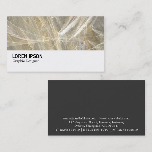 Hi-Phi - 0136 - Abstracte vlam 04 Visitekaartje (Voorkant / Achterkant)