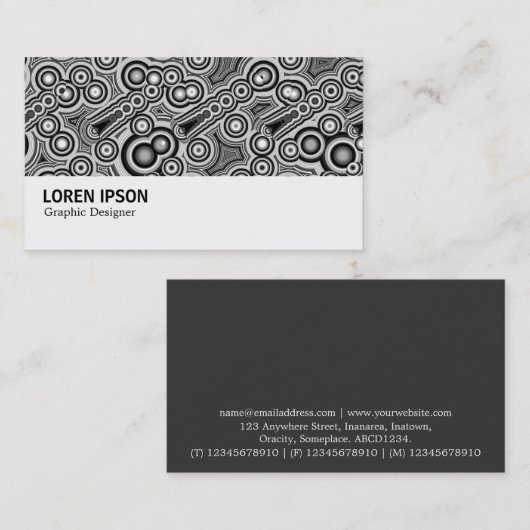 Hi-Phi - 0163 - Fractale cirkels Visitekaartje (Voorkant / Achterkant)