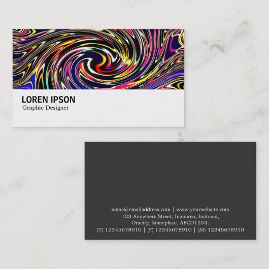 Hi-Phi - 020 - Color Whirl Visitekaartje (Voorkant / Achterkant)