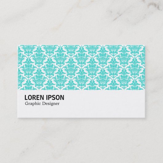 Hi-Phi - 0219 - Aqua Damask Visitekaartje (Voorkant)