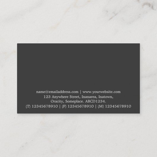 Hi-Phi - 0233 Dark Olive Damask Visitekaartje (Achterkant)