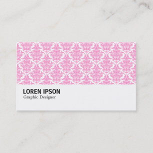 Hi-Phi - 0236 Roze Damask Visitekaartje
