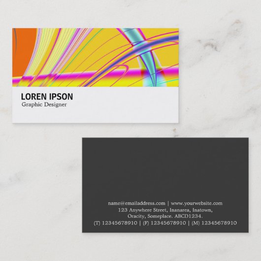 Hi-Phi - 0308 - Fractal Abstract 061012e Visitekaartje (Voorkant / Achterkant)