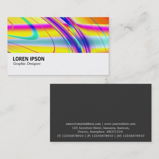 Hi-Phi - 0309 - Fractal Abstract 061012f Visitekaartje (Voorkant / Achterkant)