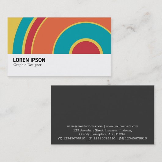 Hi-Phi - 0320 - Colorful Circle 05 Visitekaartje (Voorkant / Achterkant)