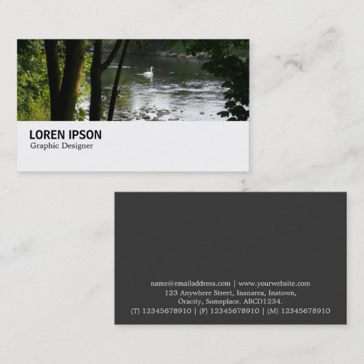 Hi-Phi - 032 - Zwan op de Taff Visitekaartje (Voorkant / Achterkant)