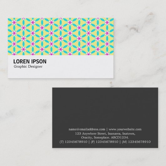 Hi-Phi - 0341 - Geometrisch patroon 018 Visitekaartje (Voorkant / Achterkant)