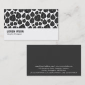 Hi-Phi - 0377 - Bladeren - Zwart op wit Visitekaartje (Voorkant / Achterkant)