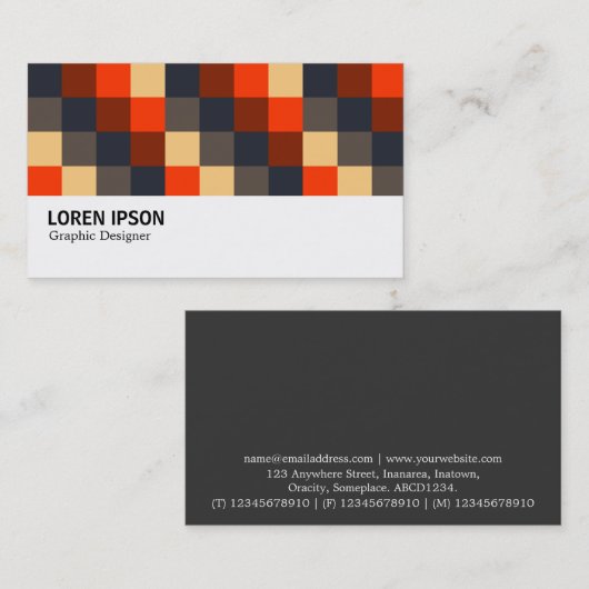 Hi-Phi - 0398 - Color Squares 02 Visitekaartje (Voorkant / Achterkant)