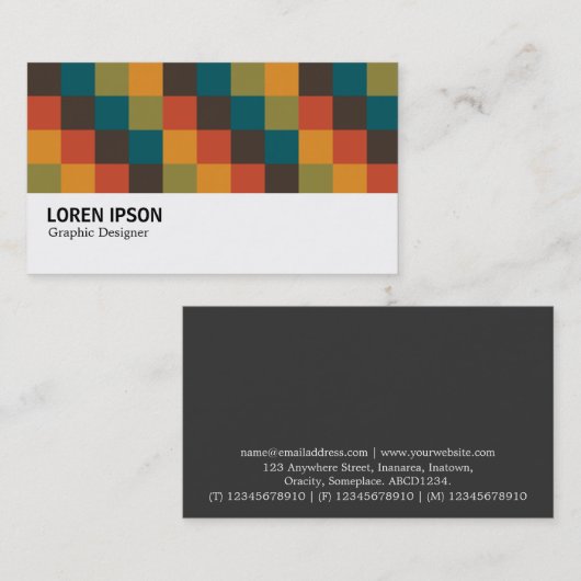 Hi-Phi - 0399 - Color Squares 03 Visitekaartje (Voorkant / Achterkant)