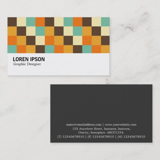 Hi-Phi - 0401 - Color Squares 05 Visitekaartje (Voorkant / Achterkant)