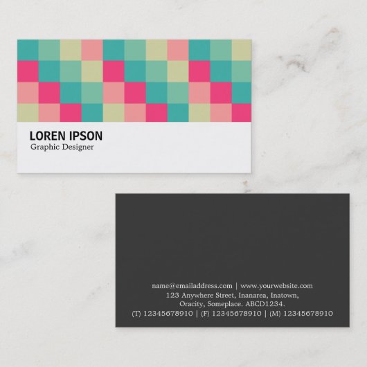 Hi-Phi - 0409 - Color Squares 013 Visitekaartje (Voorkant / Achterkant)