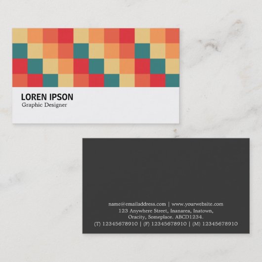 Hi-Phi - 0413 - Color Squares 017 Visitekaartje (Voorkant / Achterkant)