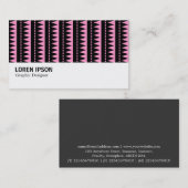 Hi-Phi - 0414 - Aztec Style Pattern - Roze Visitekaartje (Voorkant / Achterkant)