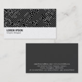 Hi-Phi - 0416 - Circuitry - White on Black (Gold) Visitekaartje (Voorkant / Achterkant)