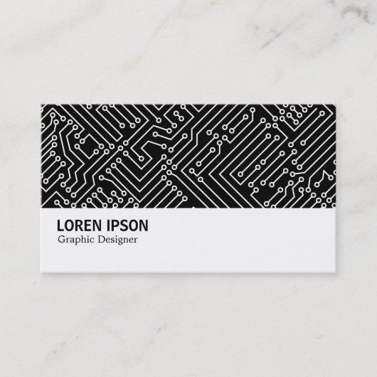 Hi-Phi - 0416 - Circuitry - White on Black Visitekaartje (Voorkant)